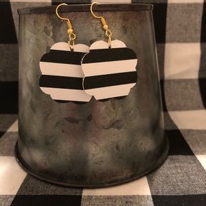 Small Puff Stripe earrings $12